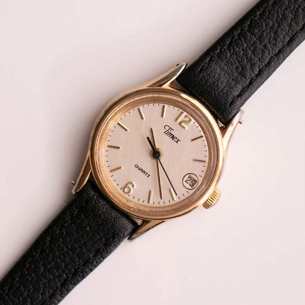 90 diminuto de oro Timex Cuarzo reloj para mujeres | Clásico Timex reloj
