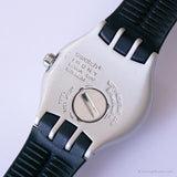 خمر 2002 Swatch YDS4015 أوباه بلو ووتش | الفضة نغمة السخرية scuba