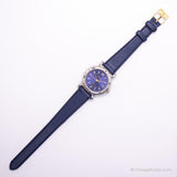 Transporte de dial azul marino reloj para mujeres | Antiguo Timex Relojes