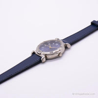 Marineblau -Zifferblattwagen Uhr für Frauen | Jahrgang Timex Uhren