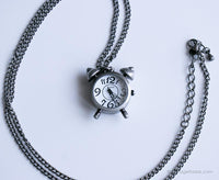 Bolsillo de decreto vintage reloj | Colgante de collar de despertador