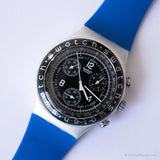 Vintage 1995 Swatch YCS1000 High Tail Uhr | Schwarz Swatch Chrono