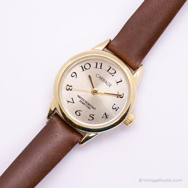 Vintage Gold-Ton-Wagen von Timex Damen Uhr | Vintage -Frauen Uhr