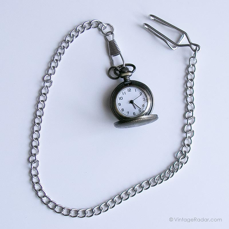 Vintage Small Pocket Watch for Ladies Gold-tone Pendant for Her
