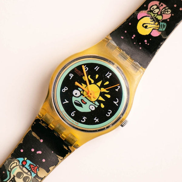 1998 Swatch Lady Lk174 ulo reloj | Raros 90 Swatch Lady Originales