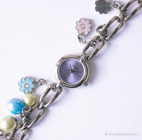 Purple-Dial Relic Quartz Watch for Women | Vintage Designer Watch