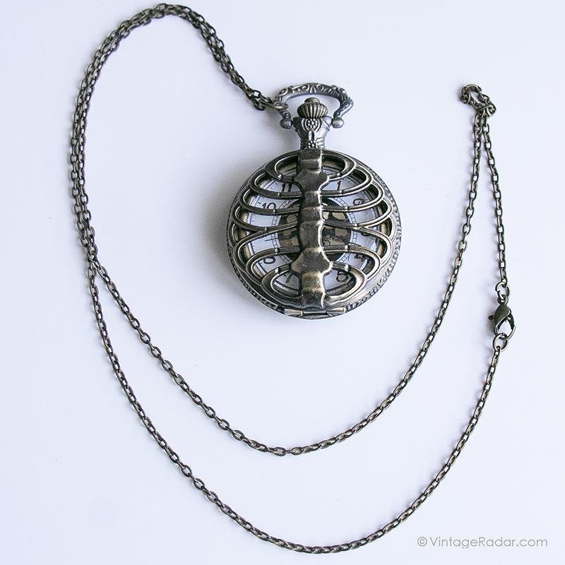 Bone Watch Vintage Skeleton Pocket Watch | Gold-tone Vest Watch – Vintage Radar