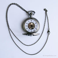 Bolsillo de esqueleto vintage reloj | Chaleco de oro reloj