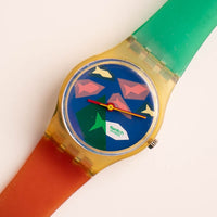 Swatch Lady LK100 Aqua Dream Watch | 1986 سيدة سويسرية نادرة Swatch