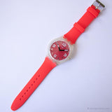 Vintage 2002 Swatch Sudk104d Vida Loca Uhr | Groß rot Swatch Uhr