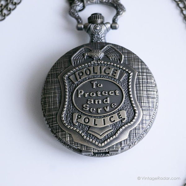 Orologio tascabile della polizia vintage | Orologio regalo del poliziotto