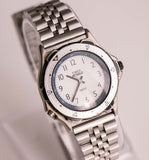Seltener Vintage Silber-Ton Timex Indiglo Quarz Uhr Wasserabweisend