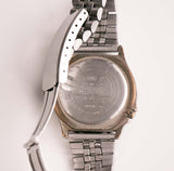 Tono d'argento vintage raro Timex Resistente all'acqua di orologio indiglo al quarzo