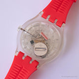 خمر 2002 Swatch sudk104d vida loca watch | أحمر كبير Swatch يشاهد