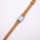 Square Carriage By Time Watch | Elegant Silver-Tone Quartz Watch