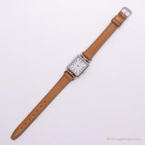 Square Carriage By Time Watch | Elegant Silver-Tone Quartz Watch