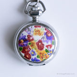 Orologio tascabile floreale vintage | Pocale a ciondolo tascabile per lei