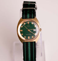 Raro meccanico verde-diavolo Timex Guarda | Vintage degli anni '70 Timex Guadare