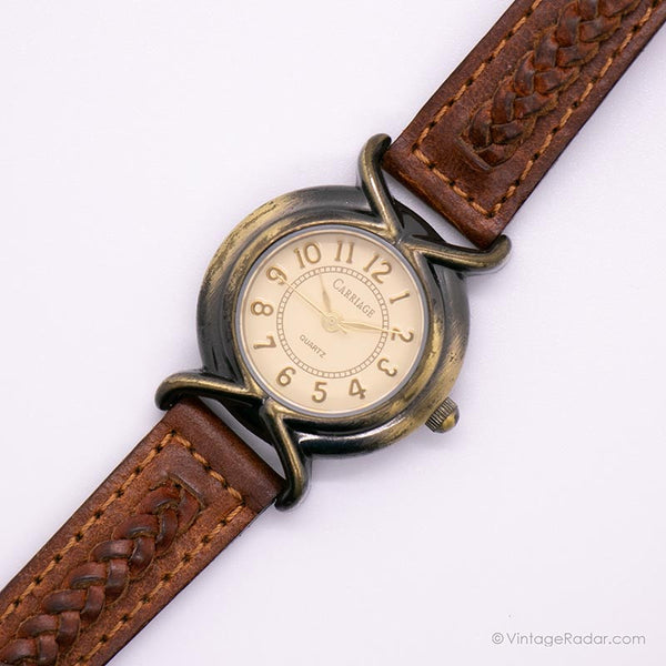 Carrozza vintage rustica Timex Orologio quarzo | Gioielli da donna rustica boho