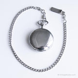 ساعة جيب شخصية عتيقة | ساعة جيب الفضة ذات اللون الفضي مع خيار النقش