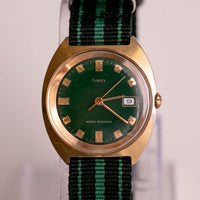Raro meccanico verde-diavolo Timex Guarda | Vintage degli anni '70 Timex Guadare