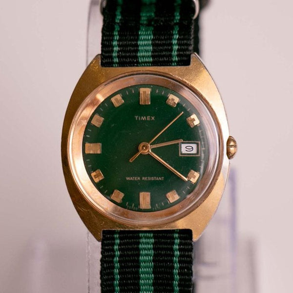 نادرة ميكانيكية خضراء Timex مشاهدة | 1970s خمر Timex راقب