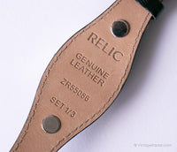 Dial marrón retro Relic reloj para mujeres | Muñeco de pulsera rectangular para ella