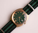 Mecánico de diario verde raro Timex reloj | Vintage de la década de 1970 Timex reloj