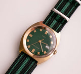 Mecánico de diario verde raro Timex reloj | Vintage de la década de 1970 Timex reloj