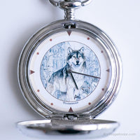 Orologio da tasca del lupo vintage | Orologio da tasca per animali