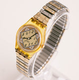 1994 Swatch Lady LG111 StarLink reloj | Tono de oro y plata Swatch Lady