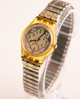 1994 Swatch Lady LG111 Starlink Watch | الذهب والفضة النغمة Swatch Lady