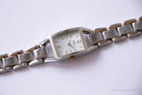 Two-tone Rectangular Relic Watch for Women | Elegant Office Watch for Her