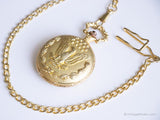Orologio tascabile American Eagle American | Orologio da tasca in quarzo in giappone tono in oro