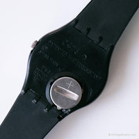 Vintage 1990 Swatch Tono azul gx119 reloj | Negro y azul Swatch Caballero
