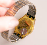 1994 Swatch Lady LG111 Starlink Watch | الذهب والفضة النغمة Swatch Lady