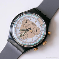 1991 Swatch Orologio colossale SCB109 | Elegante vintage Swatch Chrono