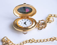 Poche de papillon vintage montre Pour les dames | Poche élégante en or d'or montre