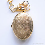 ساعة جيب الفراشة القديمة للسيدات | ساعة جيب ذهبية أنيقة
