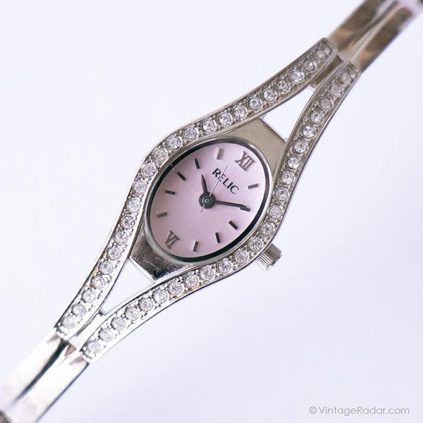Tiny Relic by Fossil Occasion Watch with Gemstones | Vintage Dress Watch