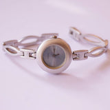 Guess Silberton Uhr Für Frauen mit blauem Zifferblatt | Luxusquarz Uhr