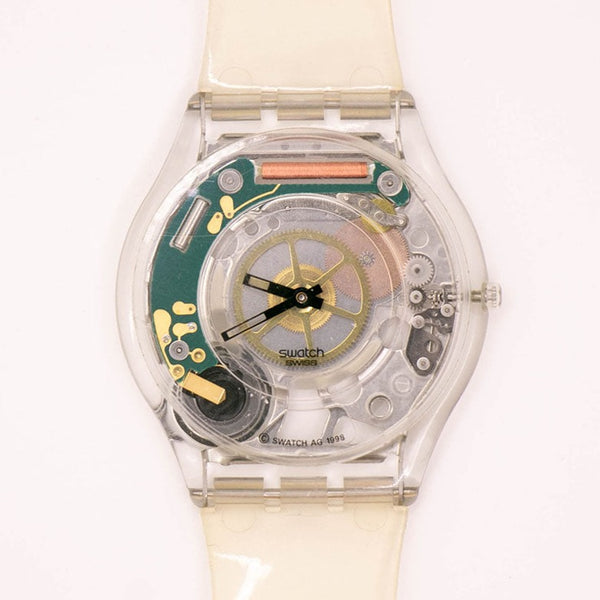1998 Swatch JELLY SKIN SFK100 Watch Vintage Transparent Swiss