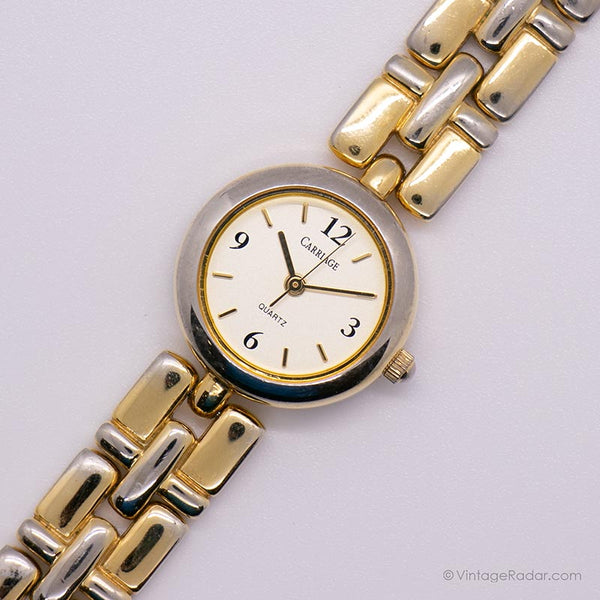 Elegante carruaje de tono de oro por Timex reloj | Relojes de bodas de lujo