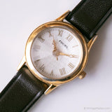 Vintage Gold-Ton Fossil Damen Uhr mit diamantförmigem Kristall