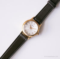 Vintage Gold-Ton Fossil Damen Uhr mit diamantförmigem Kristall