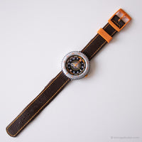 2006 Brown and Orange ETA Swiss Made Flik Flak Watch by Swatch