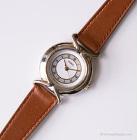 Tono plateado vintage Fossil reloj para damas | Cuarzo retro de Japón reloj