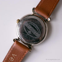 Tono plateado vintage Fossil reloj para damas | Cuarzo retro de Japón reloj
