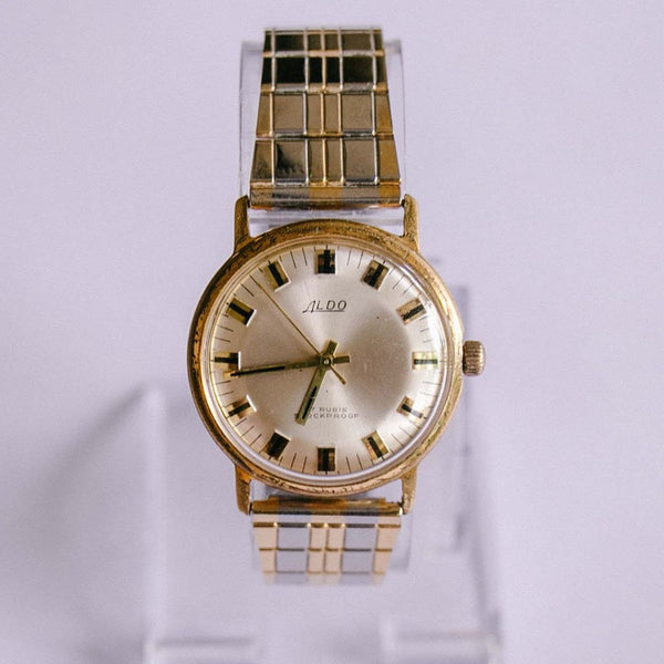 Vintage Gold-Tone Aldo Uhr | Mechanisch 17 Rubis wasserdicht Uhr