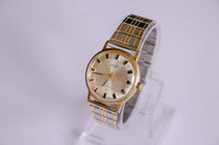 Vintage Gold-tone Aldo Watch | Mechanical 17 Rubis Waterproof Watch